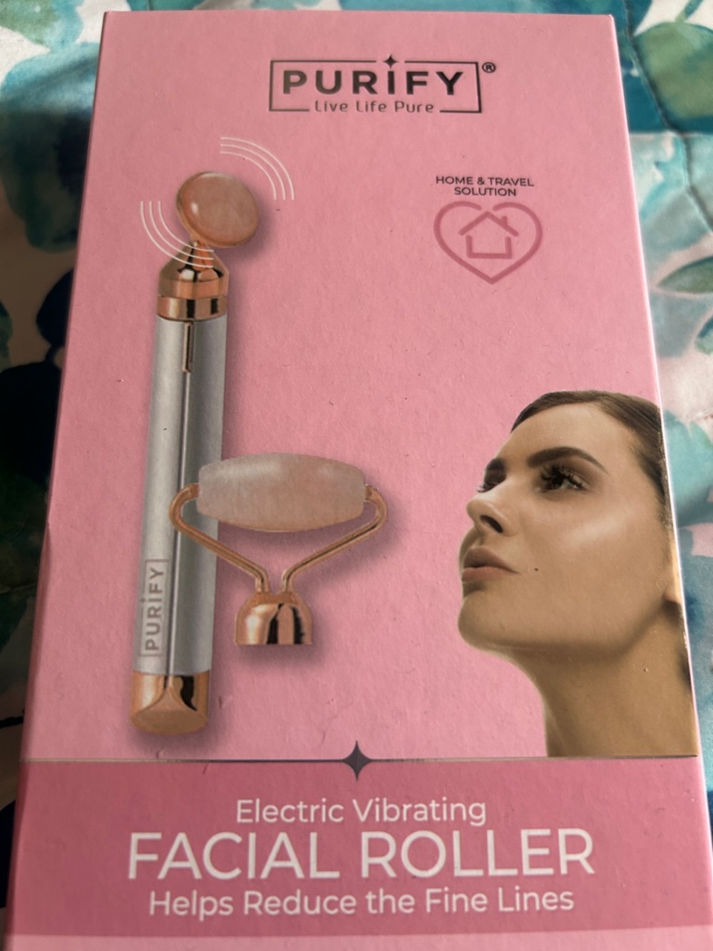 Electric Vibrating Facial Roller - Pink/Rose Gold